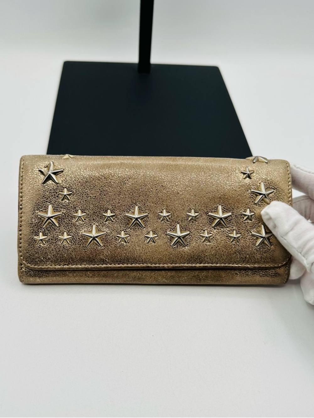 Jimmy Choo Star Studded Flap Wallet